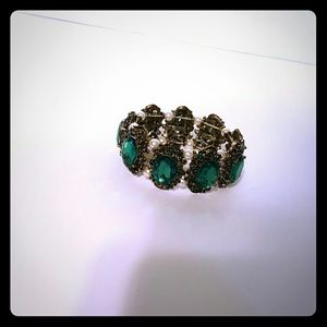Beautiful bracelet green gems